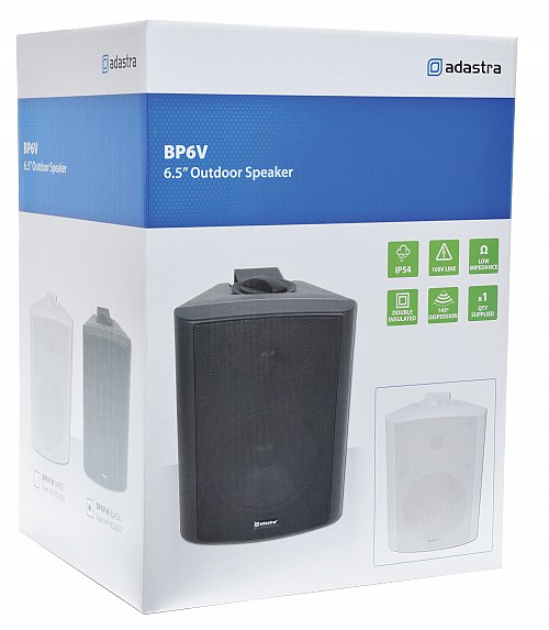Adastra BP6V-B 100V 6.5'' 60W Indoor/Outdoor Speaker Black 952.817UK
