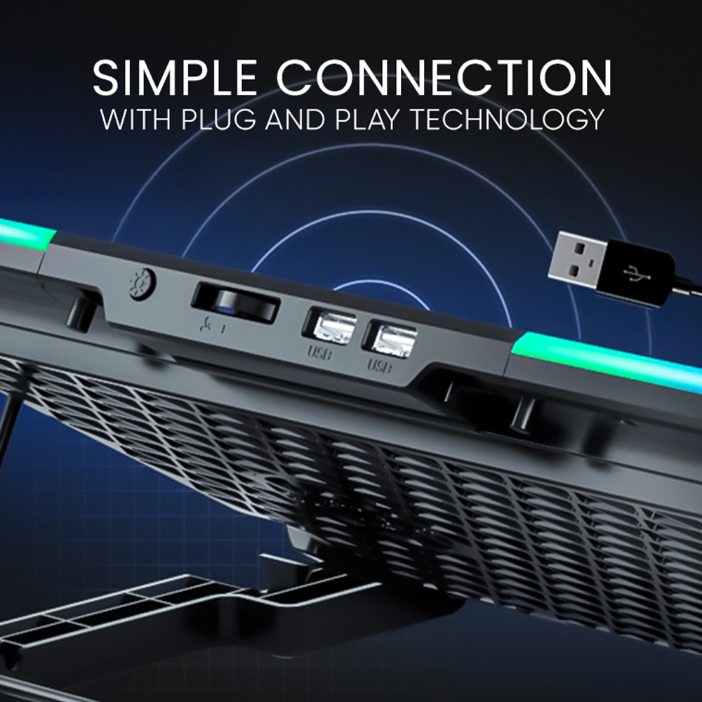 Alcatroz Laptop Cooler Vendaval G2 RGB Black