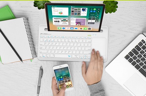 Alcatroz XPLORER DOCK2BT BT Keyboard-Touchpad Dock Black-Red