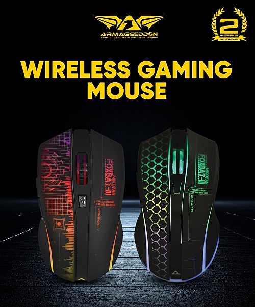 Armaggeddon Foxbat 3 Kevlar13 Pro-Gaming Wireless Rechargeable Mouse
