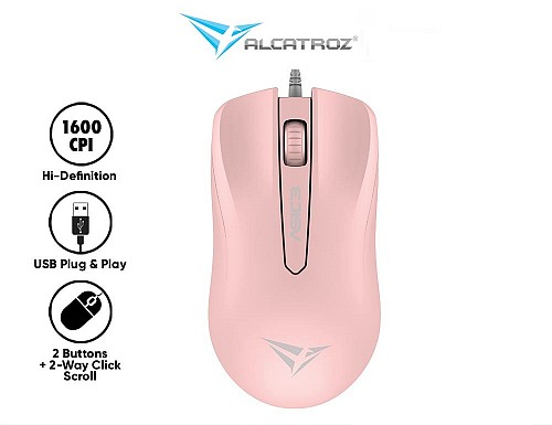 Alcatroz ASIC 3 Wired Mouse Peach Blister