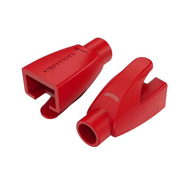 Vention NETWORK Connector Strain Relief Boots RJ45 Red 50-pack