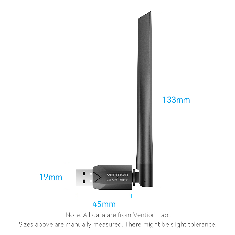 Vention NETWORK USB WiFi Antenna AC650 Dual Band High Gain KDTB0