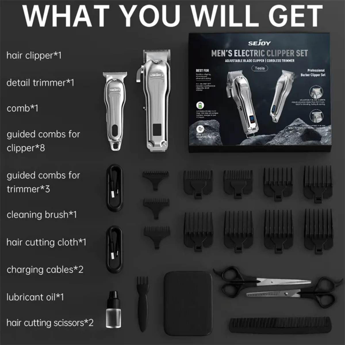 Enchen Hair Clipper Tesla 1&2 Clipper & Trimmer Set