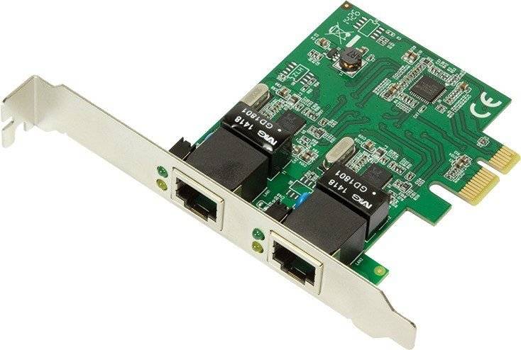 LogiLink Gigabit Network adapter PCIe 2.0 Gigabit Ethernet x 2 | PC0075