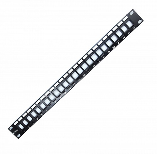 Kuwes 1U 24 Port Snap-In Keystone Type Patch Panel