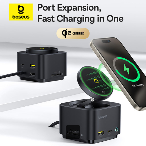 Baseus IT USB Hub 7-in-1 MagPro 15W 4KHDMI/2xUSB-A/USB-C/Card Reader/PD100W