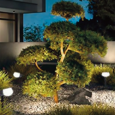 REXER Outdoor Natural White IP65 LED Solar Spotlight with Spike 2000mAh