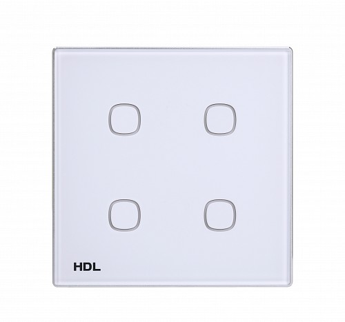 HDL iTouch Series 4 Buttons Touch Panel, White M/TBP4.1-A2-48