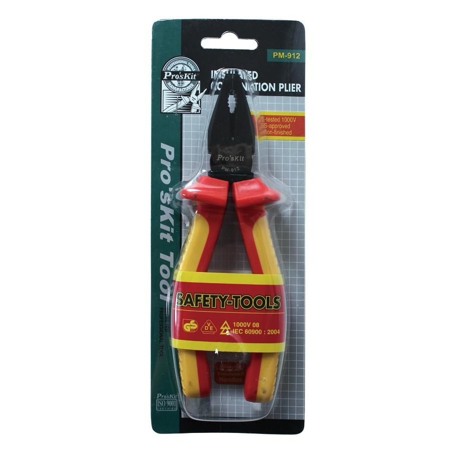 Proskit VDE Insulated Combination Pliers PM-912