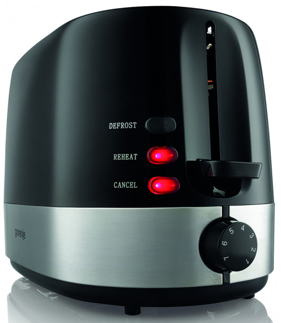 Gorenje Kitchen Toaster 850W 2 Slots 7 Heating Levels T850BK Black