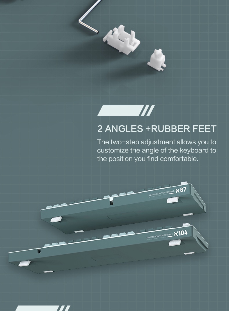 Thunderobot K104 Gaming Mechanical Keyboard 104 Red Switch Keys