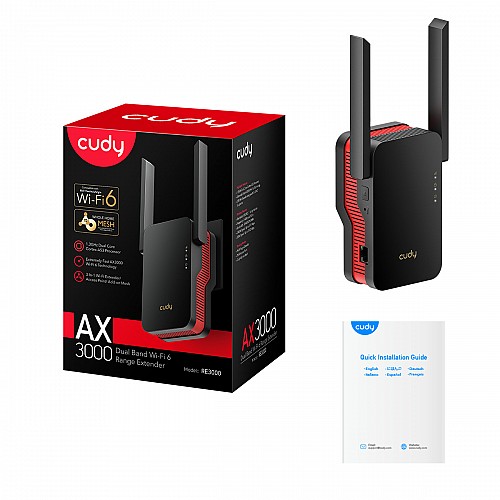 Cudy Extender AX3000 Wi-Fi 6 Mesh RE3000 UK Plug