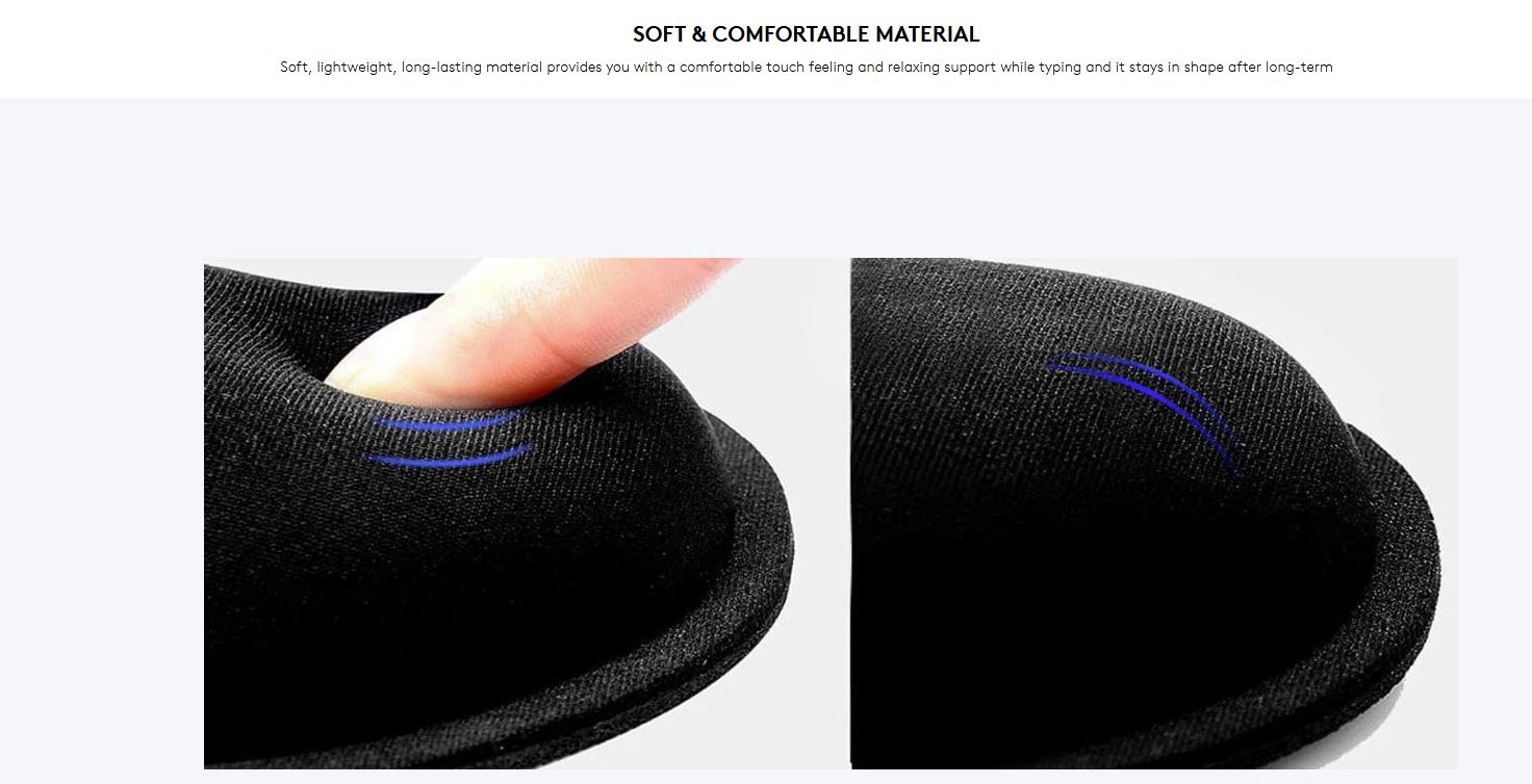 Genius G-WP100 Universal Ergonomic AntiSlip Keyboard Palm Rest with Memory Foam