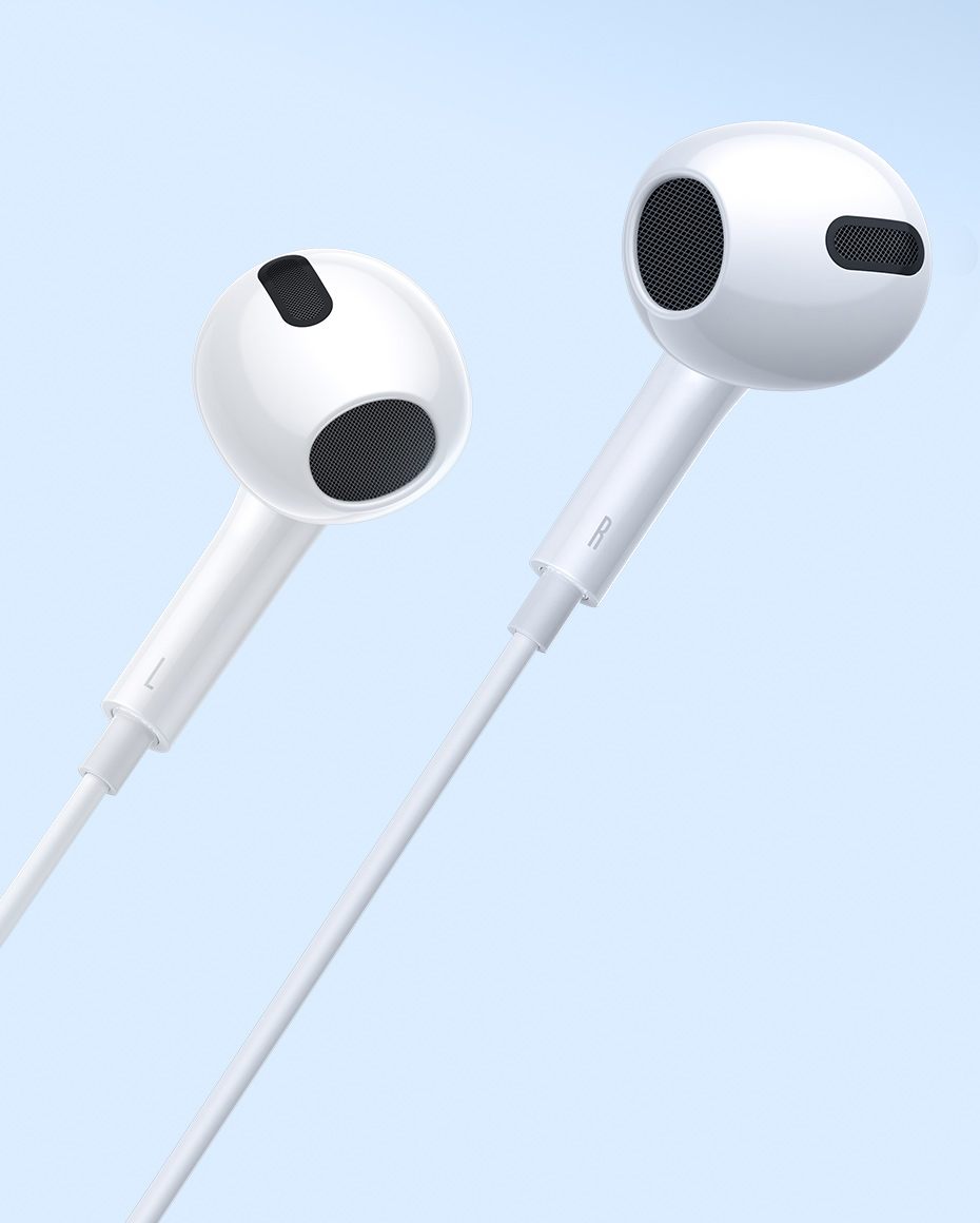 Baseus Headphones In Ear Wired 3.5mm H17 White