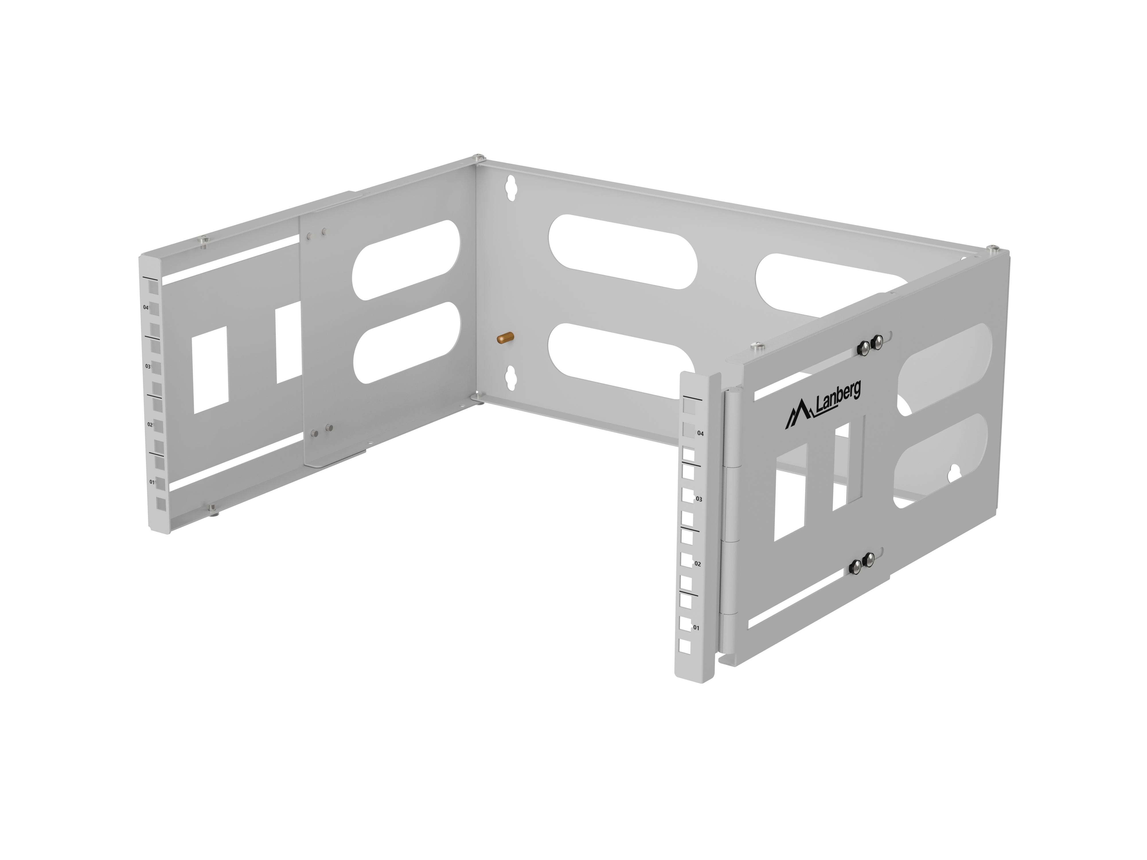 Lanberg Rack Wall Mount Folding Bracket 19" 4U 497X400/240 Grey FB01-5404-10S