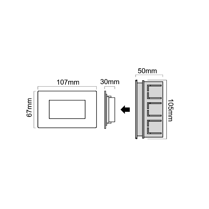 GBC DOGI LED URANO 1021 CCT White/Grey Outdoor Steplight for Recessed Box 503