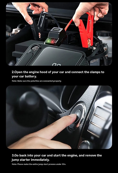 Baseus Car Jump Start Booster & Powerbank 26800maH 3000A