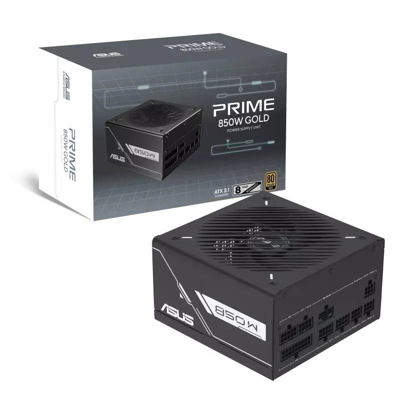 ASUS Power Supply PRIME 80 PLUS Gold Fully Modular ATX 3.1 PCIe 5.1 Prime 850W Gold Black