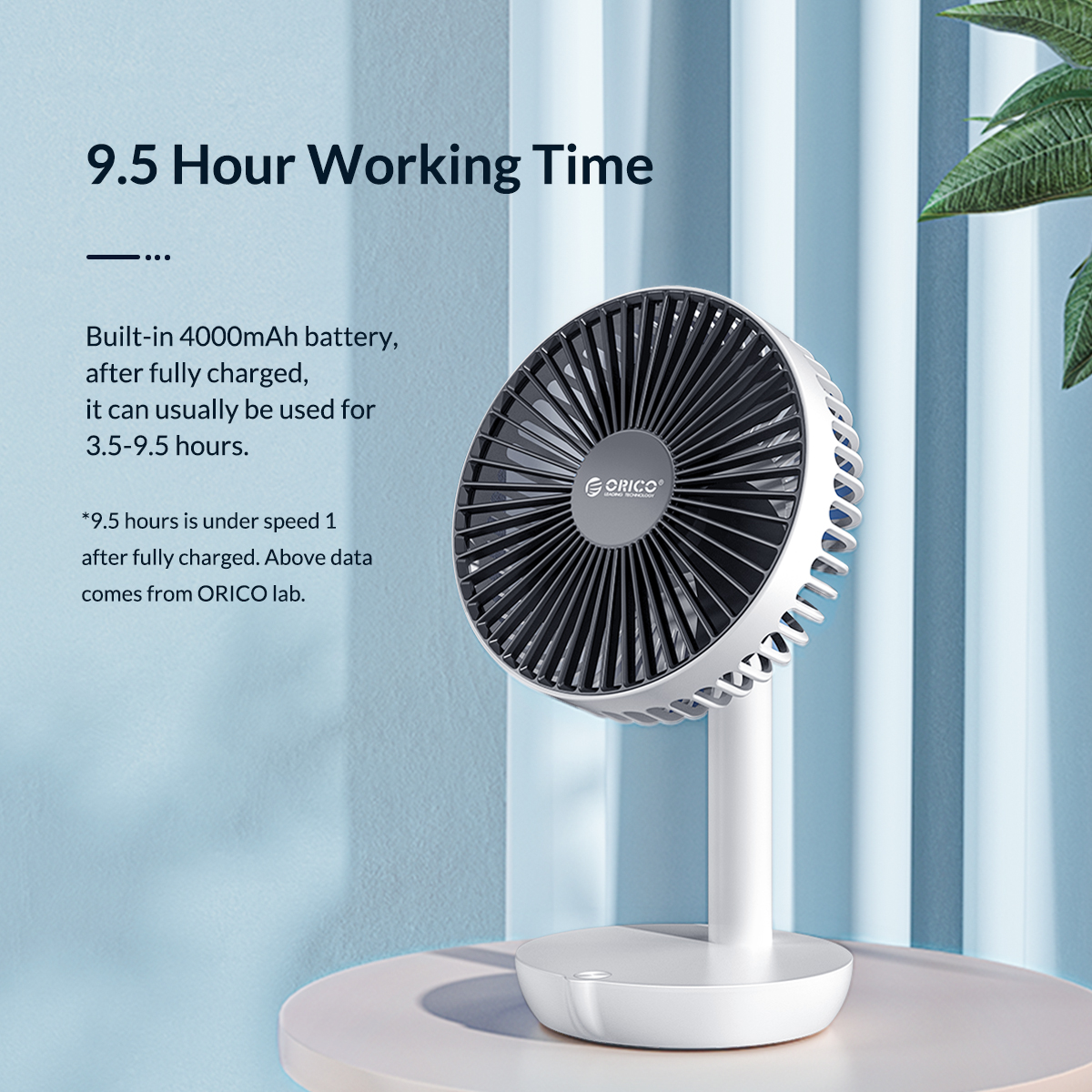 Orico VP Portable Desktop Fan 6W 4000mah GXZ-F819