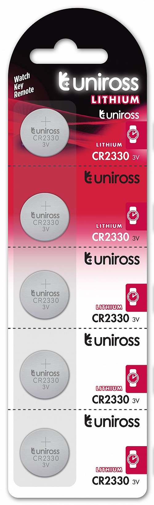 Uniross CR2330 Button Cell Lithium Battery (5pack)