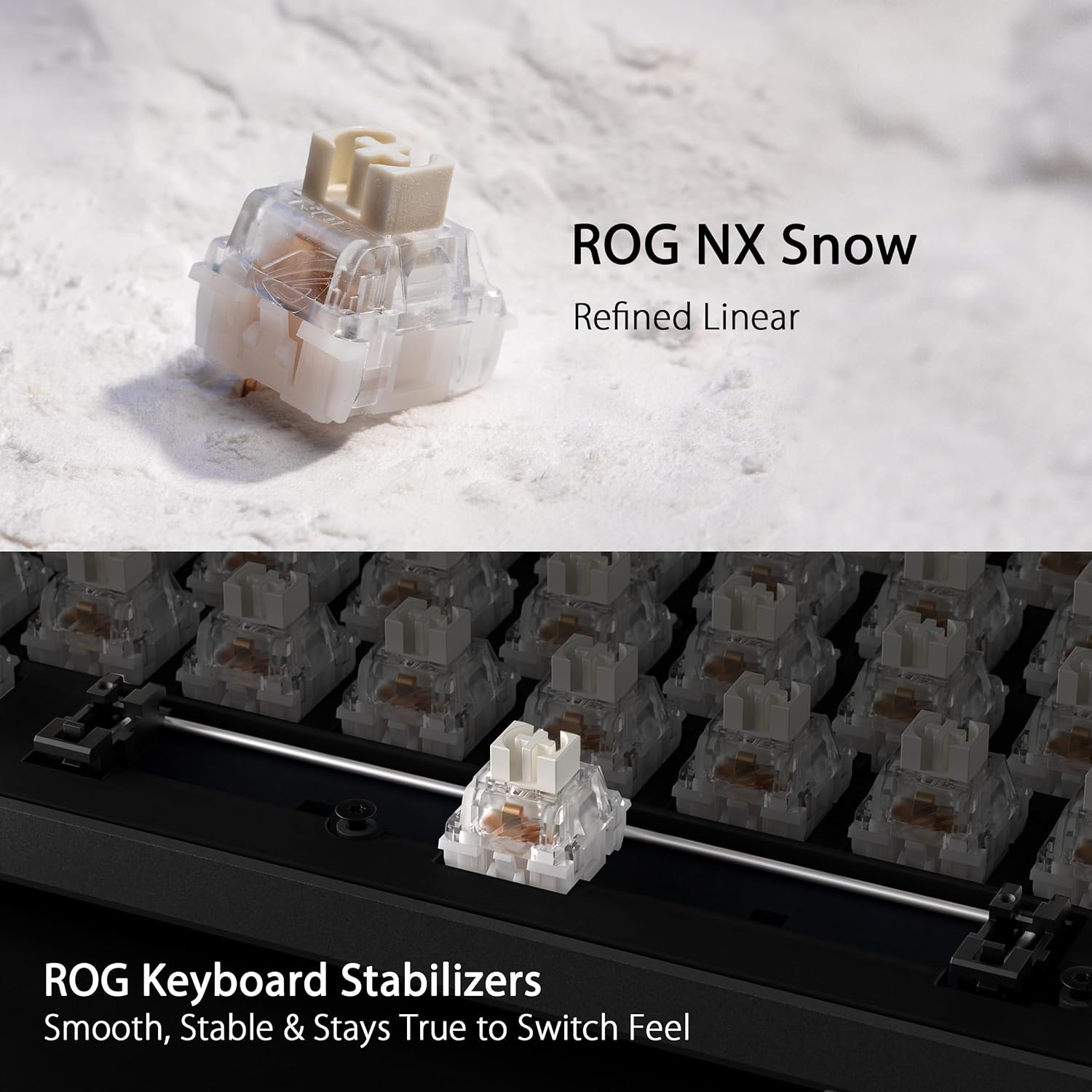 ASUS Gaming Keyboard Mechnanical Tri-Mode 2.4Ghz/Bluetooth/USB WristRest ROG STRIX SCOPE II 96 Wireless NXSW