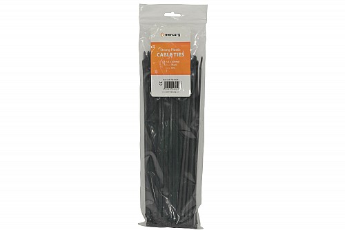 Mercury Cable Ties 4.8x300mm Black 782.025UK