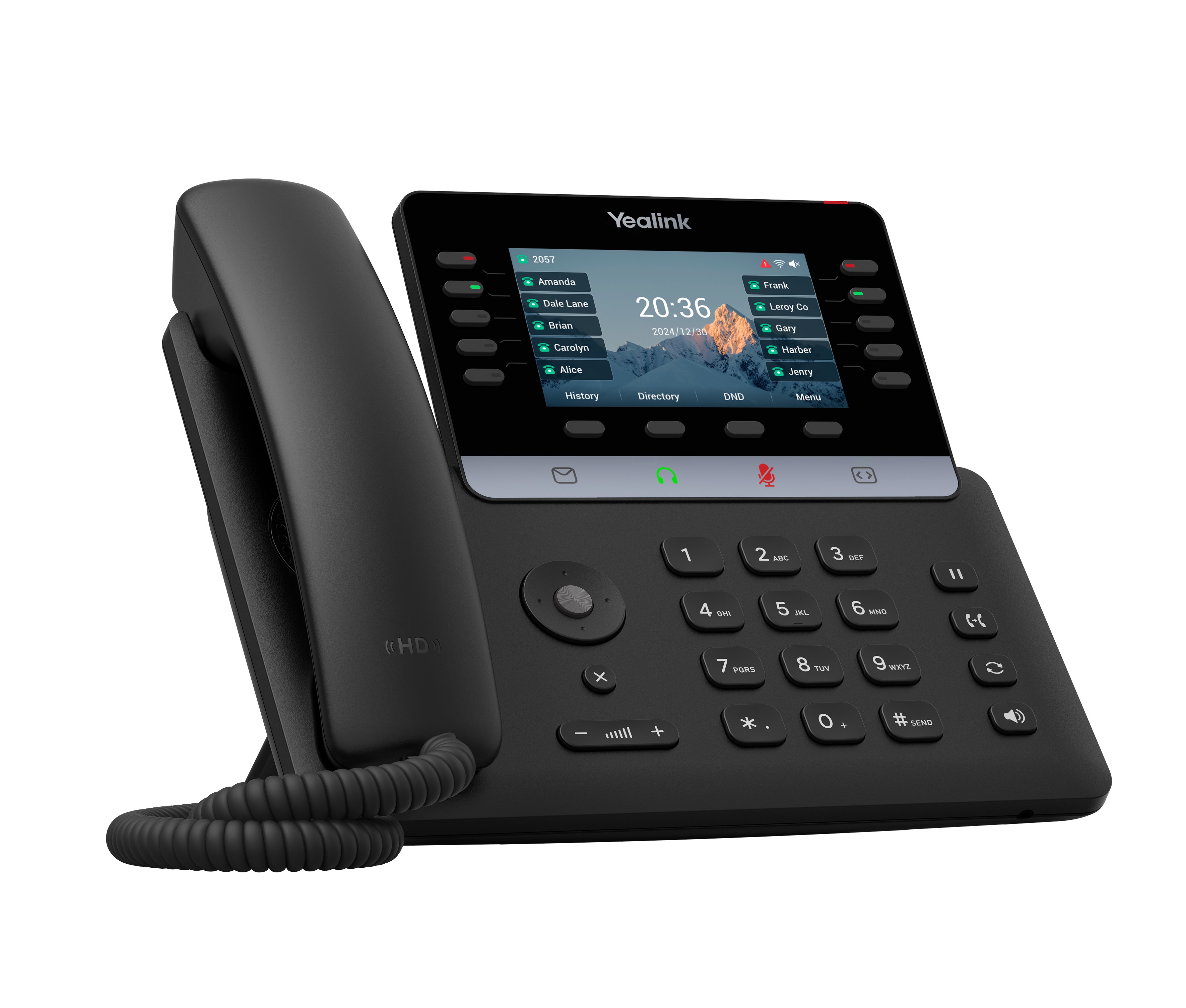Yealink IP Phone Desktop PoE 4.3'' Gigabit, Color Screen, USB, Expansion, Bluetooth & Wi-Fi SIP-T74W