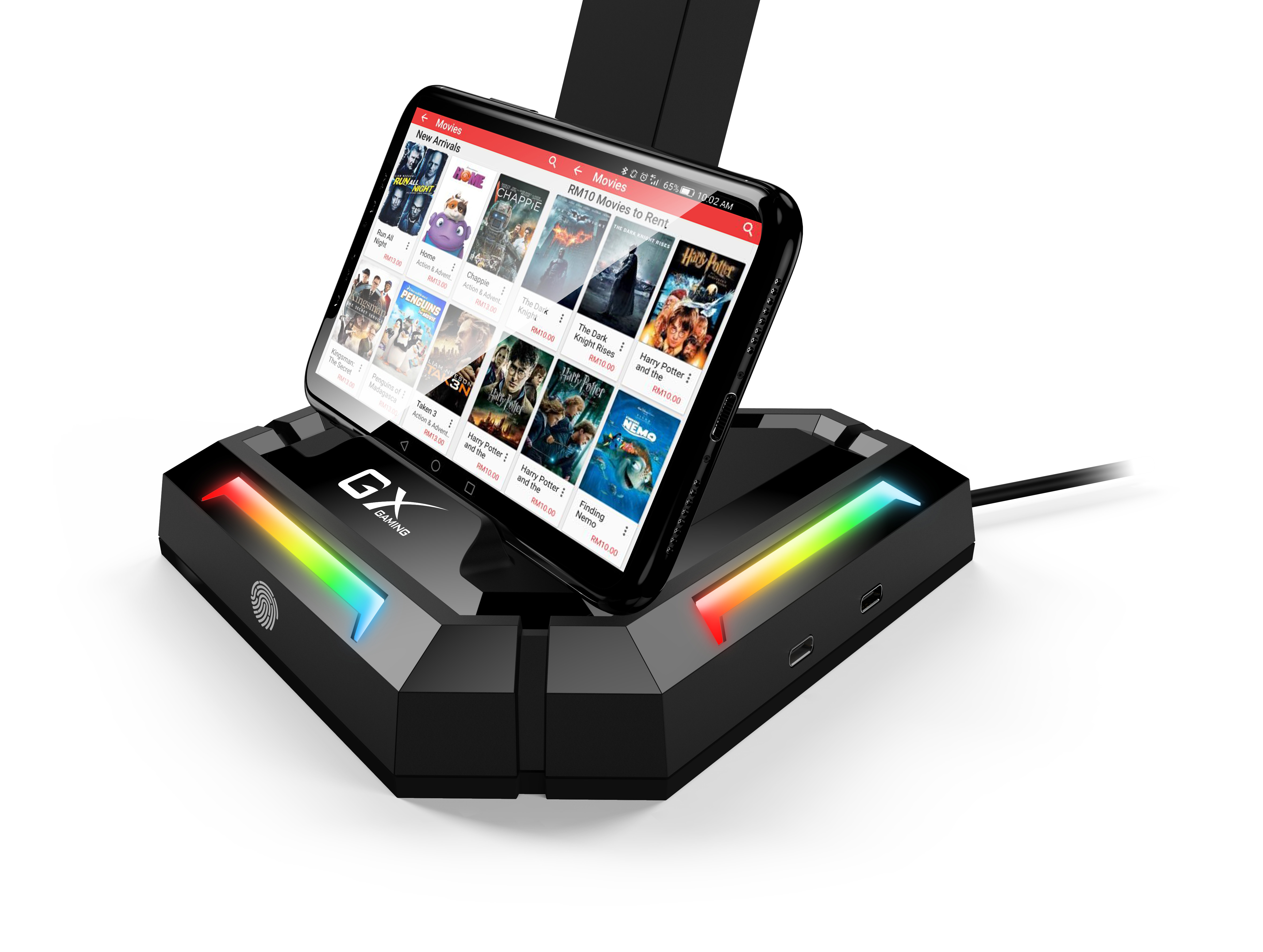 Genius Gaming Headphone LED Stand with USB Hub GX-UH100