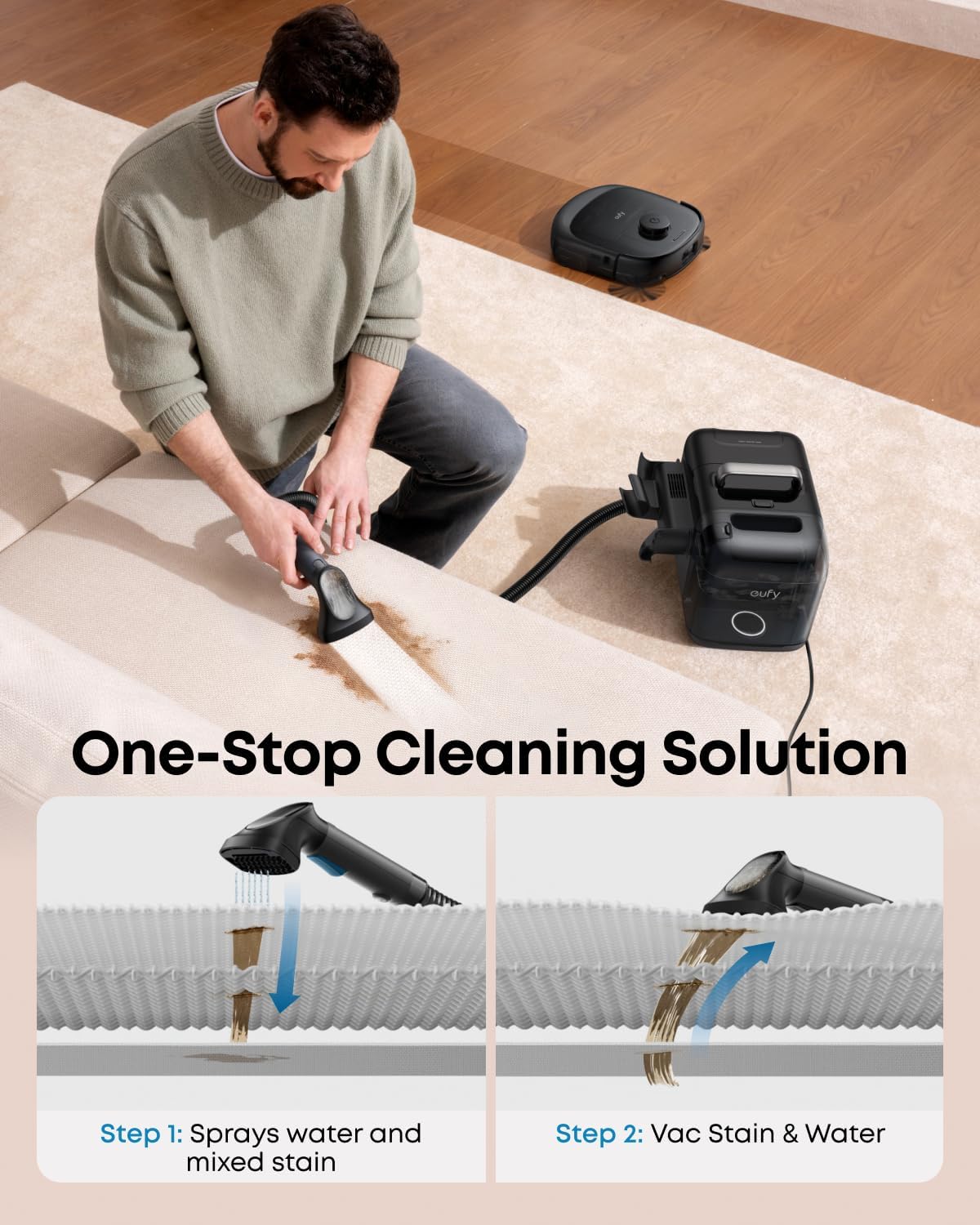 Anker Eufy Robot Vacuum Omni E28 with FlexiOne Portable Deep Cleaner
