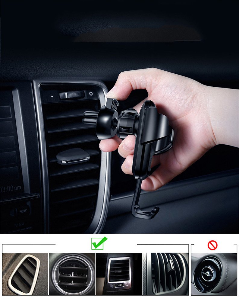 Baseus SUYL-01 Gravity Car Mount AirVent Black