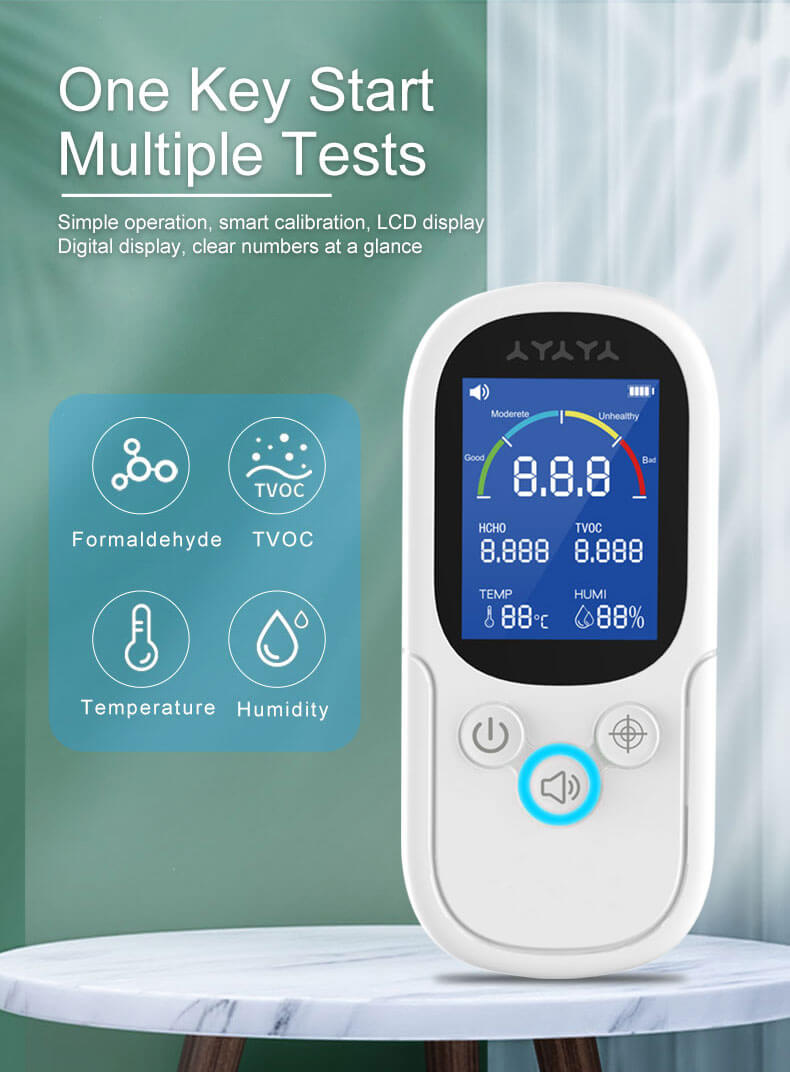 Noyafa Air Quality Tester for Formaldehyde, TVOC, Temperature & Humidity JMS12