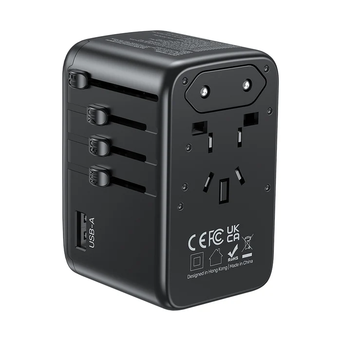 Unitek World Travel Adapter & 100W Charger EU/UK/US 4xUSBC+1xUSBA P1123A