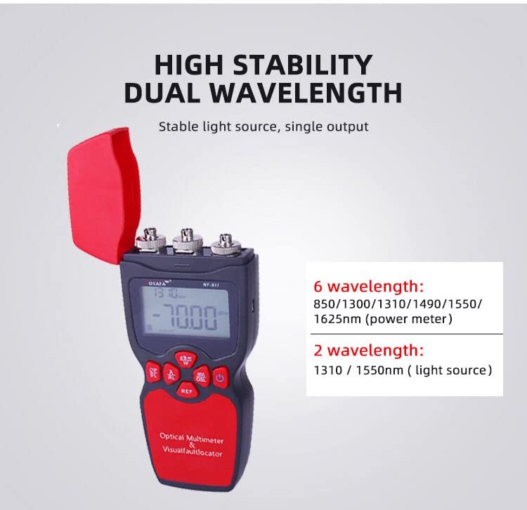 Noyafa Fiber Optic Multimeter with Power Meter, Light Source & Visual Fault Locator NF-911C