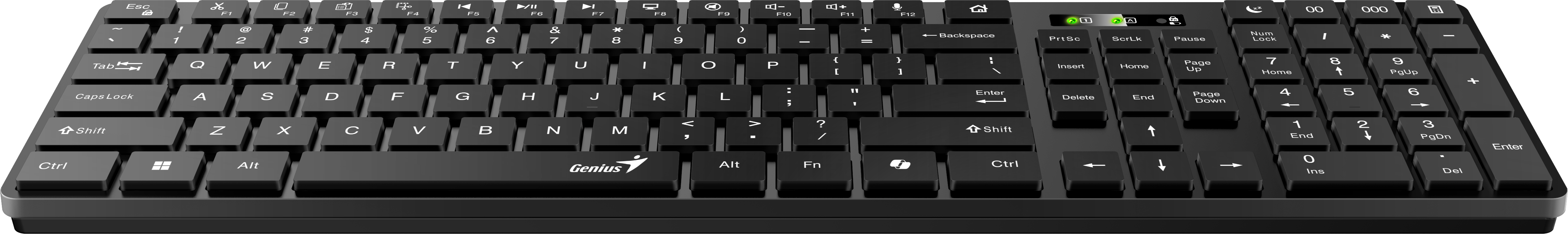 Genius Keyboard-Mouse Set Wireless+BT SlimStar 8250 Black English