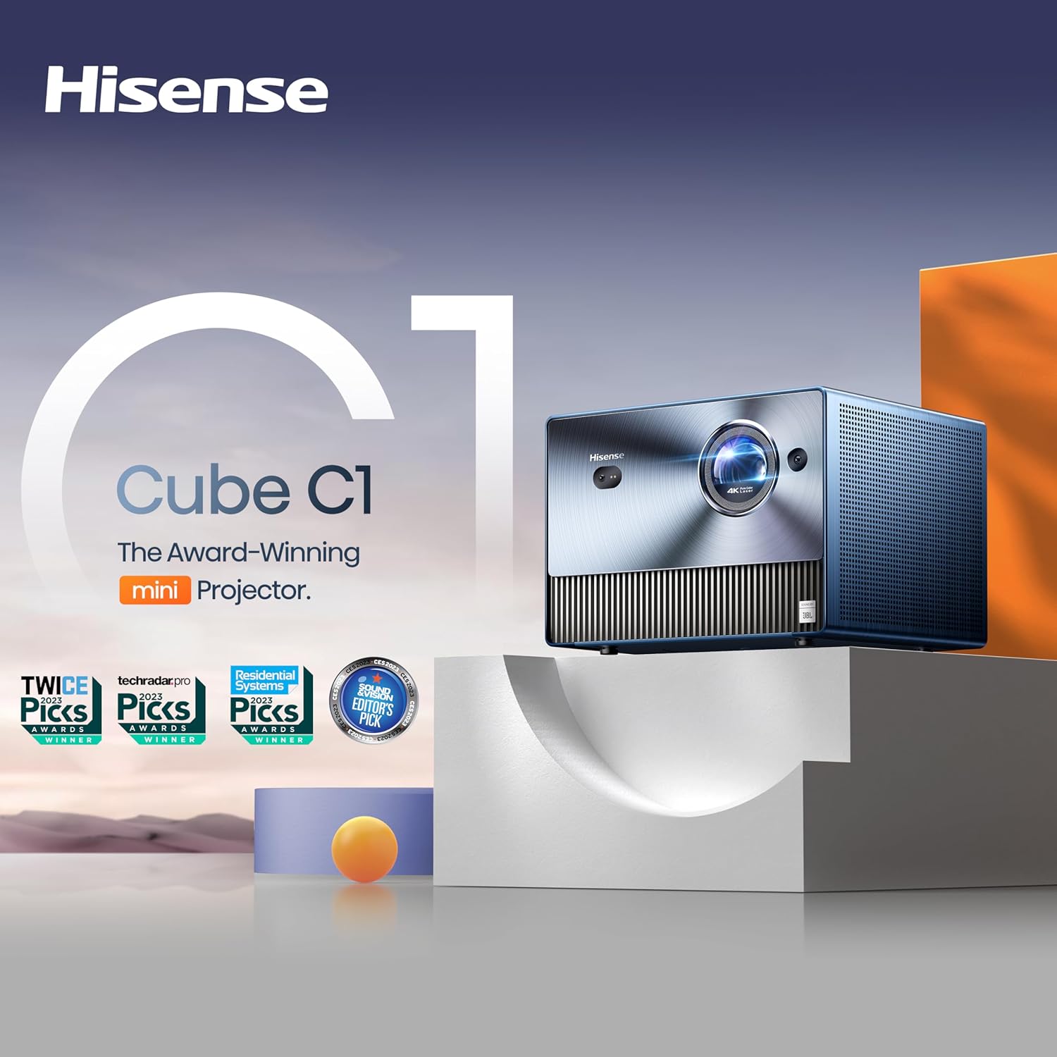 Hisense C1 4K Laser Portable Mini Projector