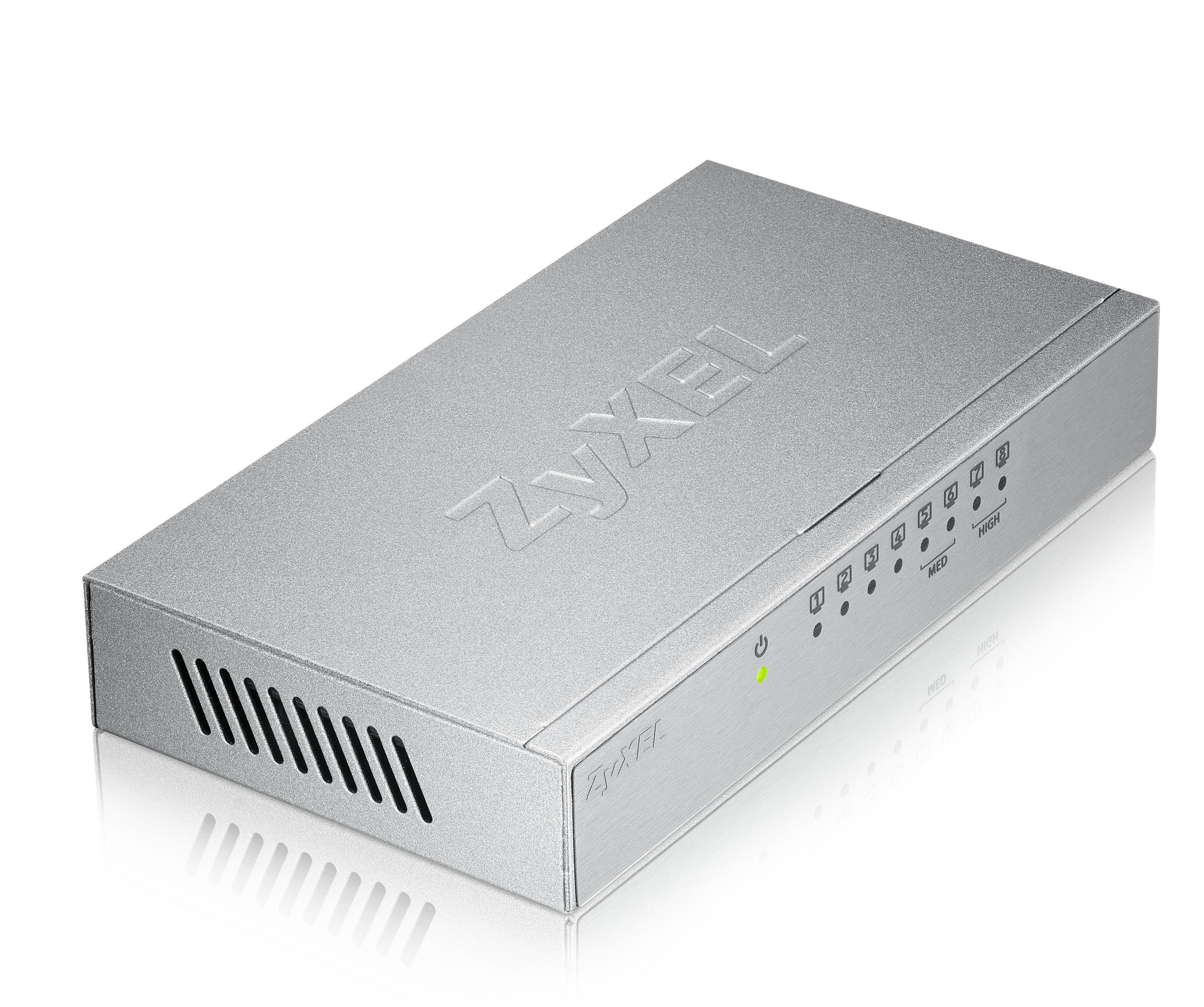 Zyxel 8-Port Gigabit Ethernet Switch with QoS Metal UK Plug GS-108BV3