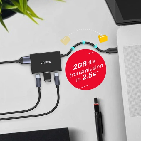 Unitek H1302A USB3.1 Type-C Gen2 Hub 10Gb 2xUSB-A 2xUSB-C
