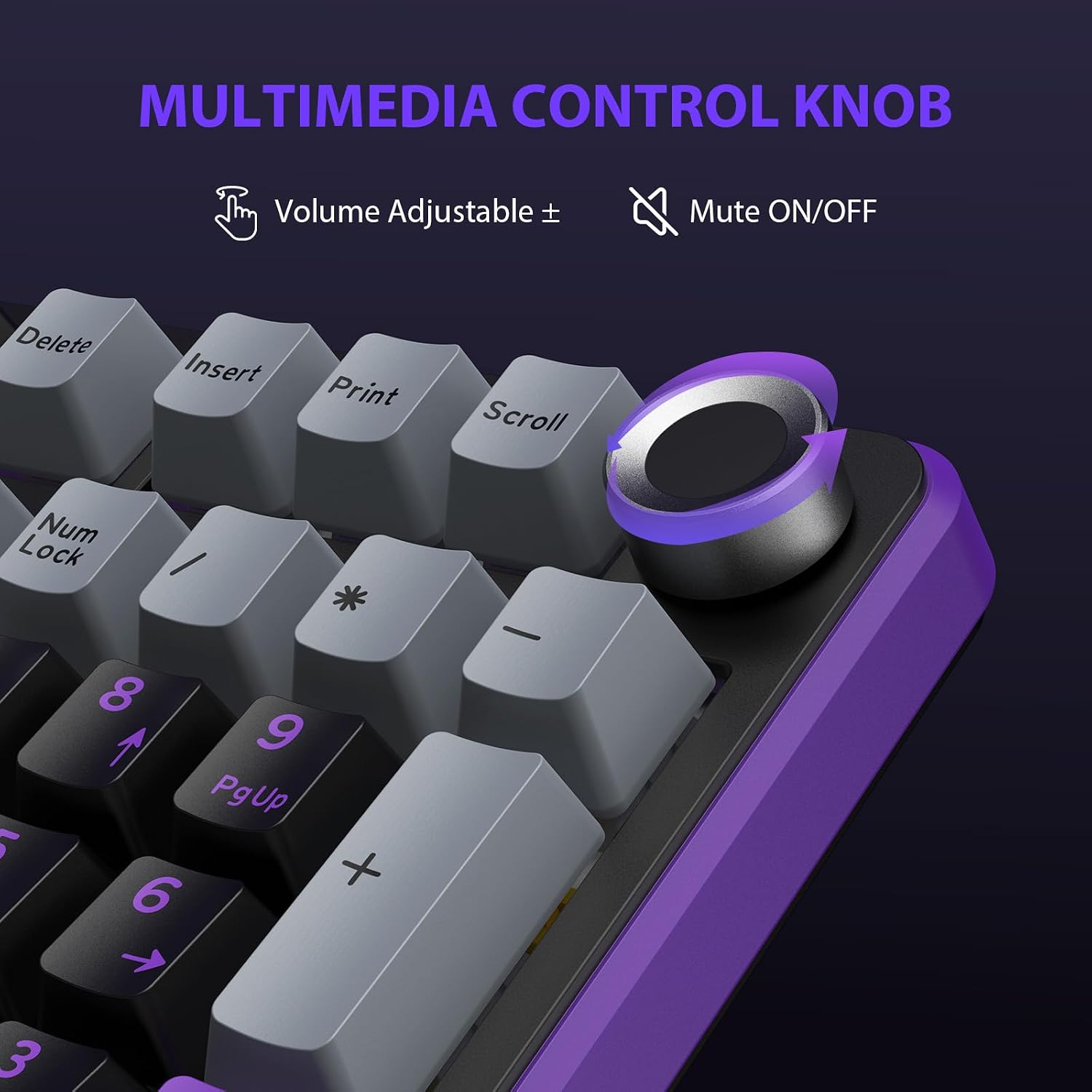 Transformers Mechanical Keyboard, Tri-Mode BT5.0/USB-C/2.4GHz, Pre-lubed Linear Switches, Hot Swappable TF-GK01 Black