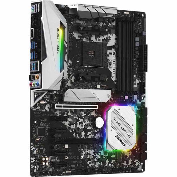 B450 STEEL LEGEND AMD AM4 SOCKET MOTHERBOARD ATX ASROCK