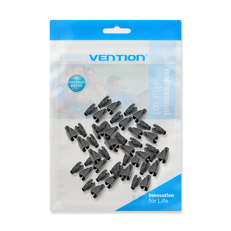 Vention NETWORK Connector Strain Relief Boots RJ45 Black 50-pack