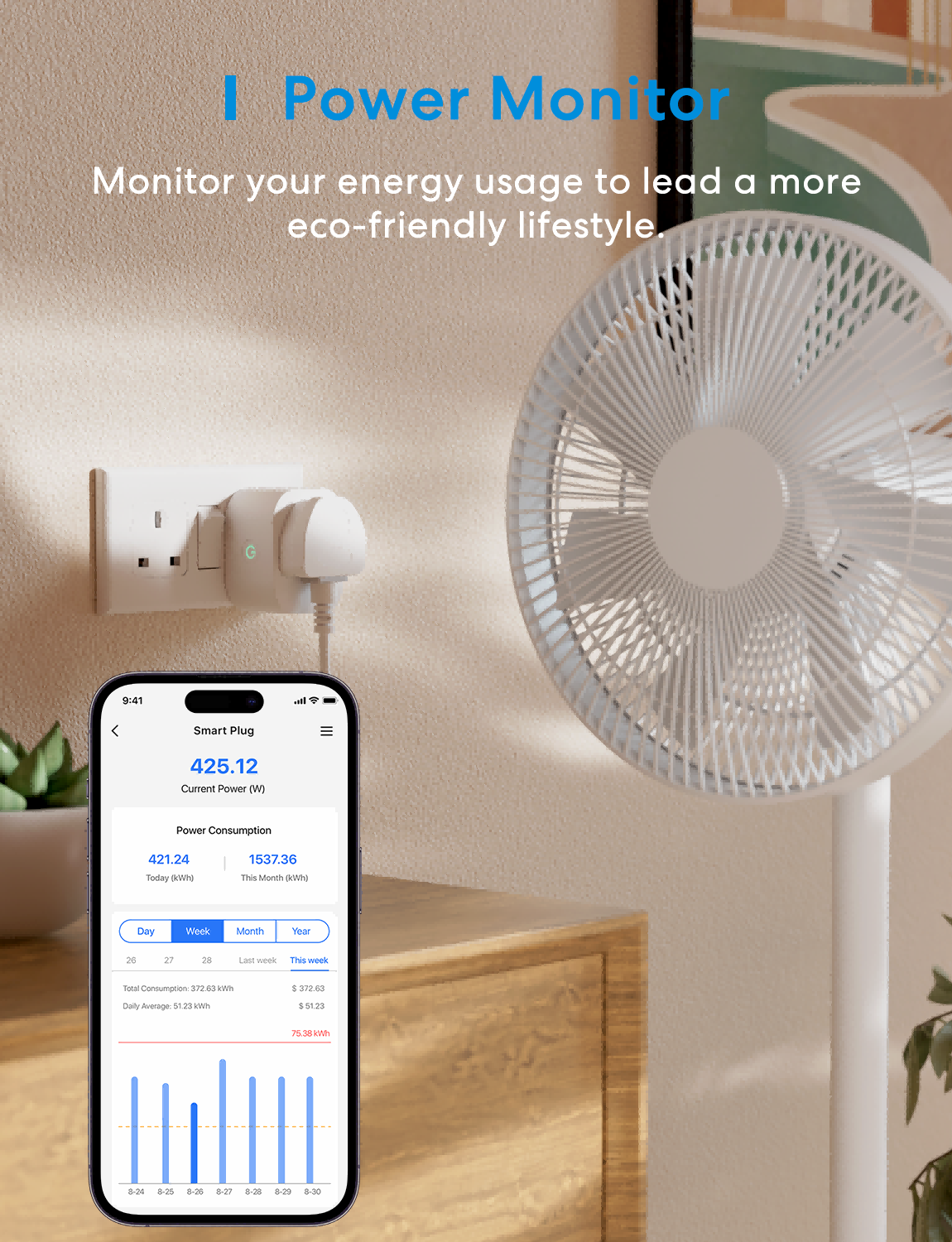 Meross Smart Wi-Fi Plug (matter) MSS315HK-UK