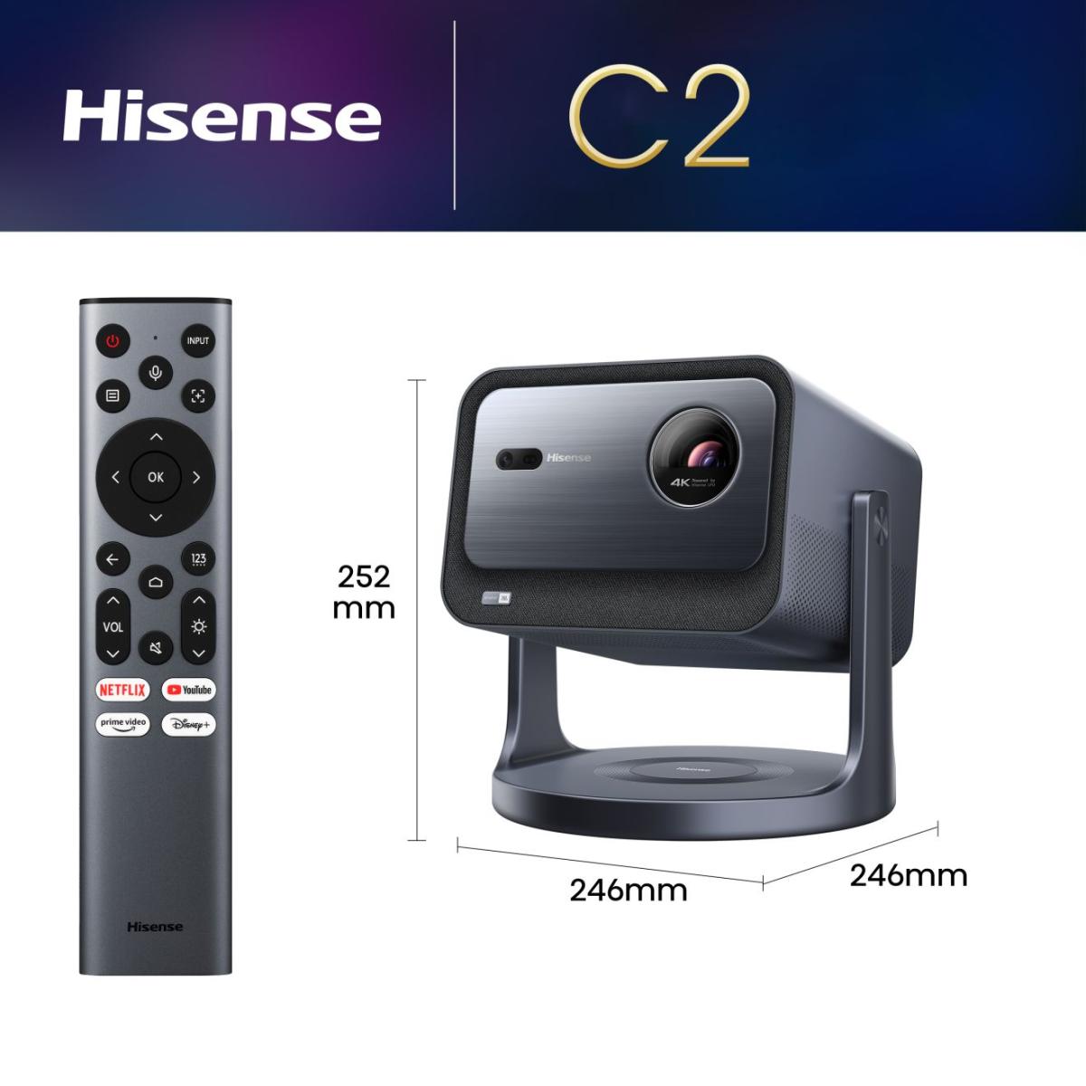 Hisense C2 4K Laser Portable Mini Projector