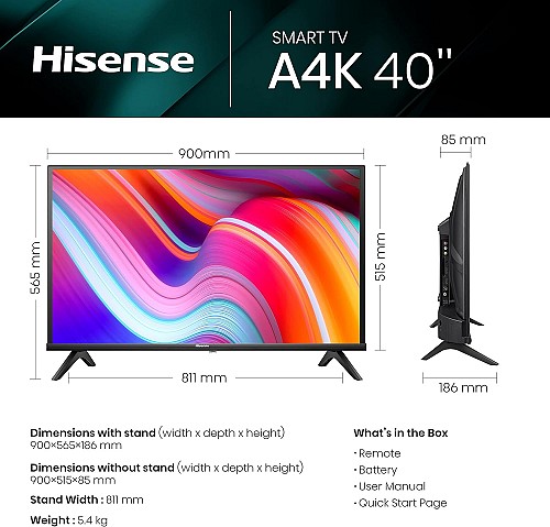 Hisense 40A4K 40'' Full HD Smart LED TV