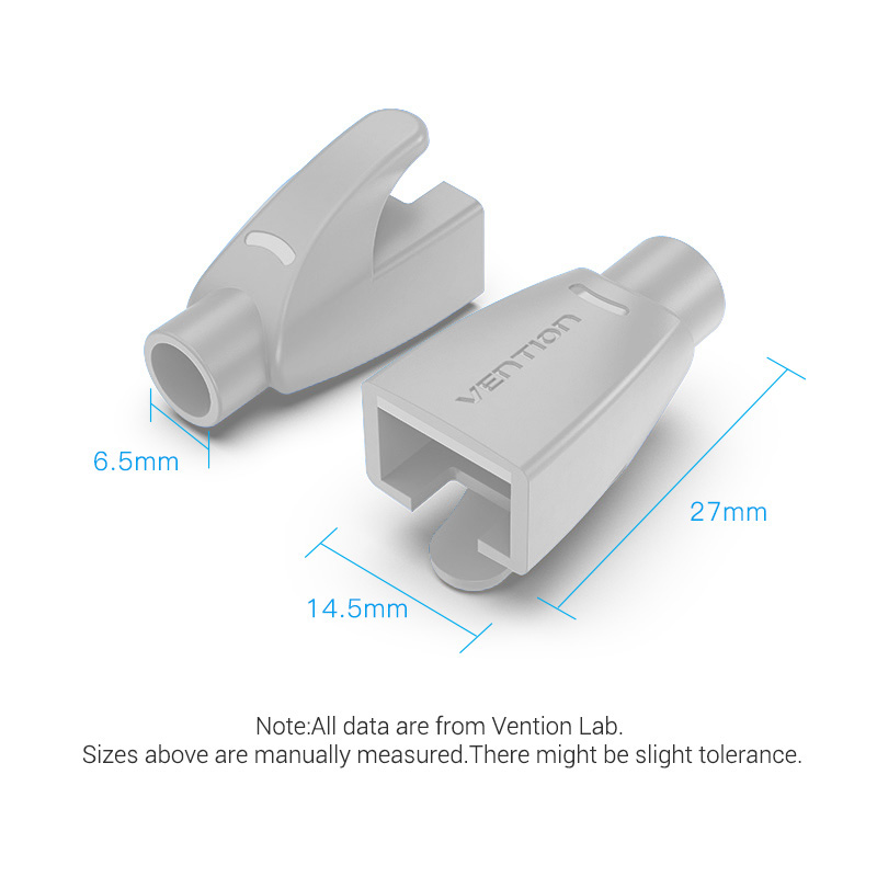 Vention NETWORK Connector Strain Relief Boots RJ45 Grey 50-pack