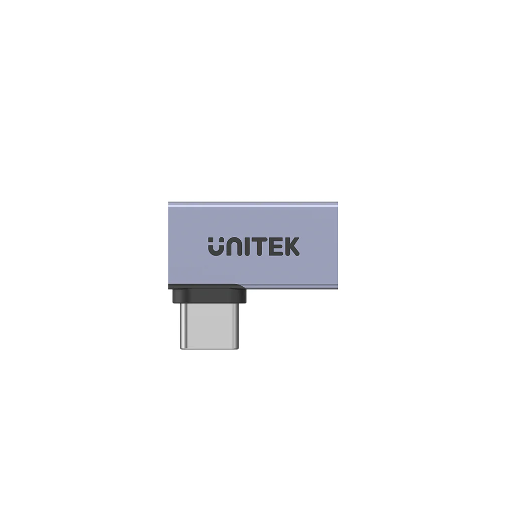 Unitek USB-C 4.0 Male to Female Adaptor 90degrees (Side) A1040GY