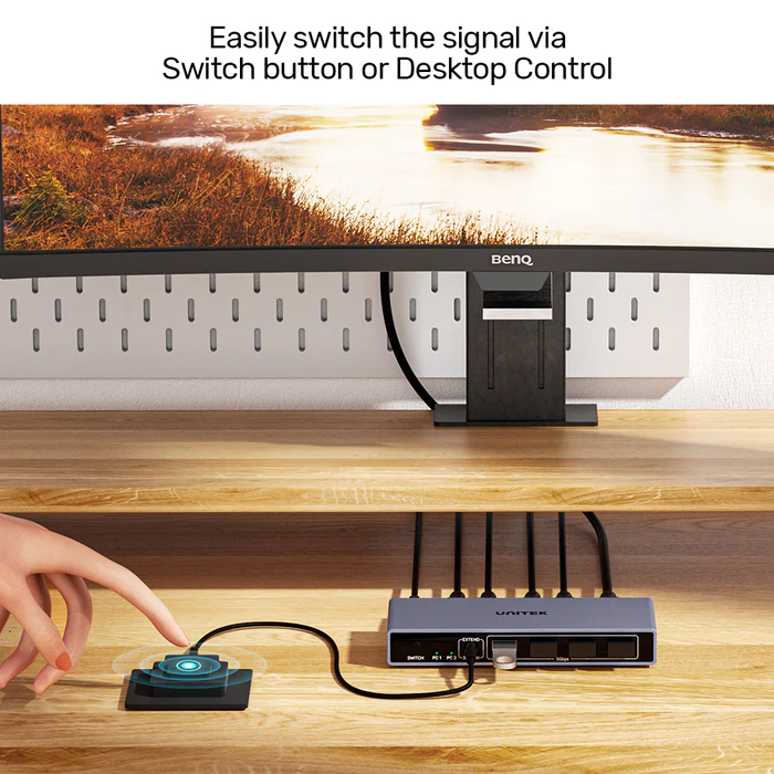 Unitek KVM HDMI Switch 2-1 4K60Hz with 4-Port USB 3.0 V1309A