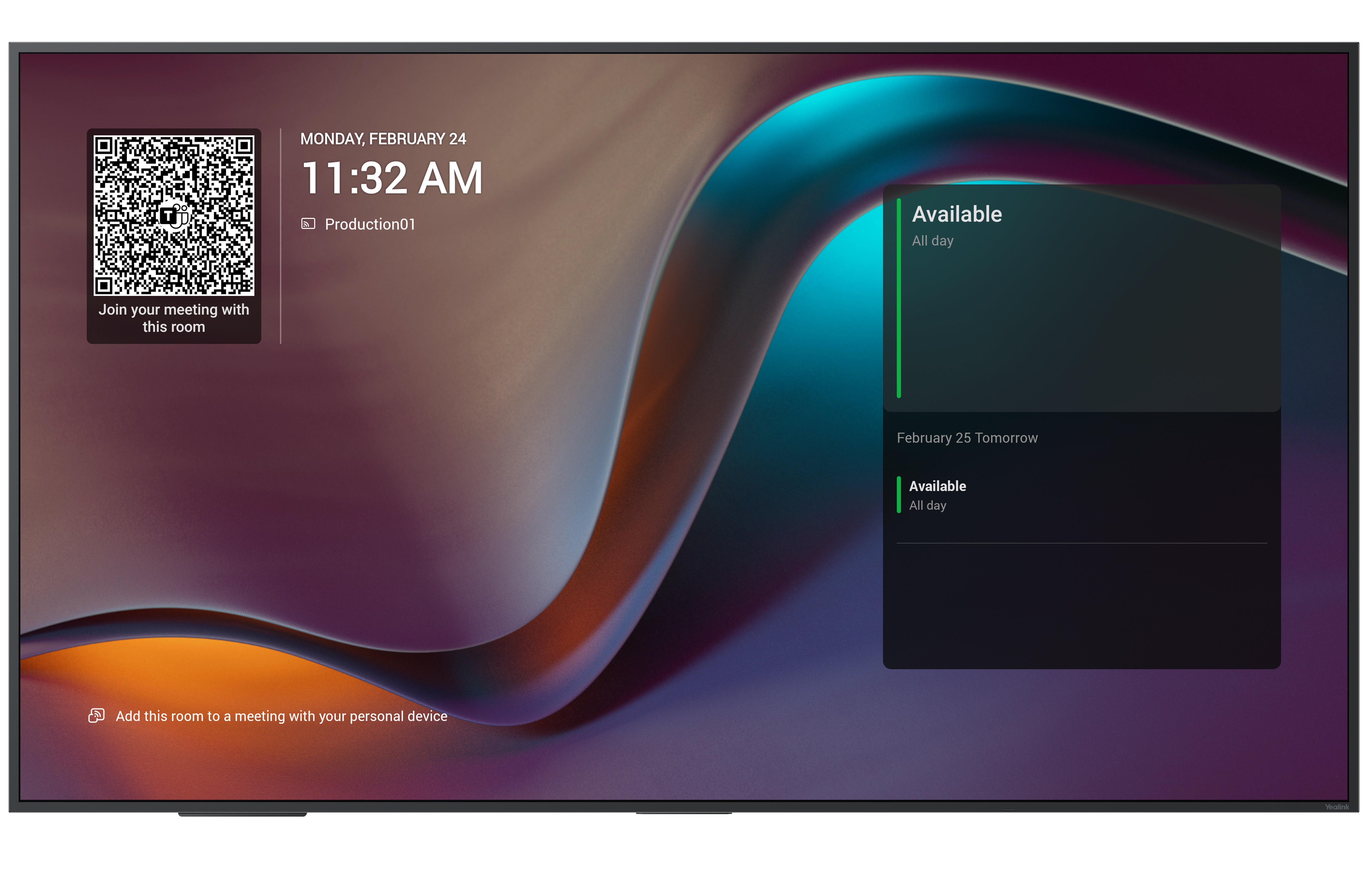 Yealink MD65 Meeting Display 65" Android 13 for MTR Bar/UVC
