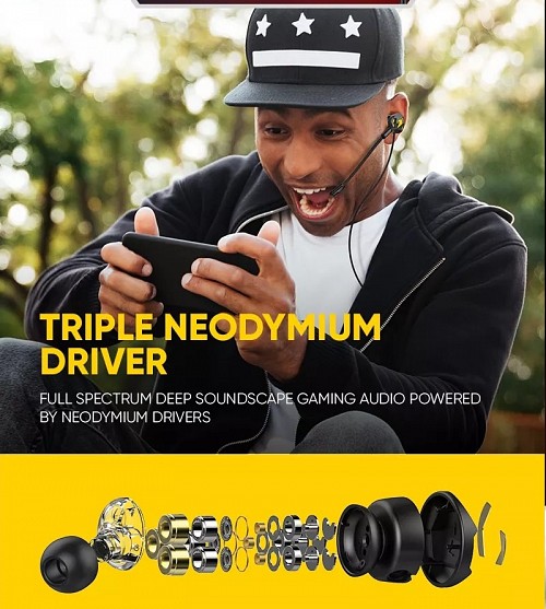 Armaggeddon Wasp 7 Pro 3D Gaming Earphones With Triple Neodymium Driver