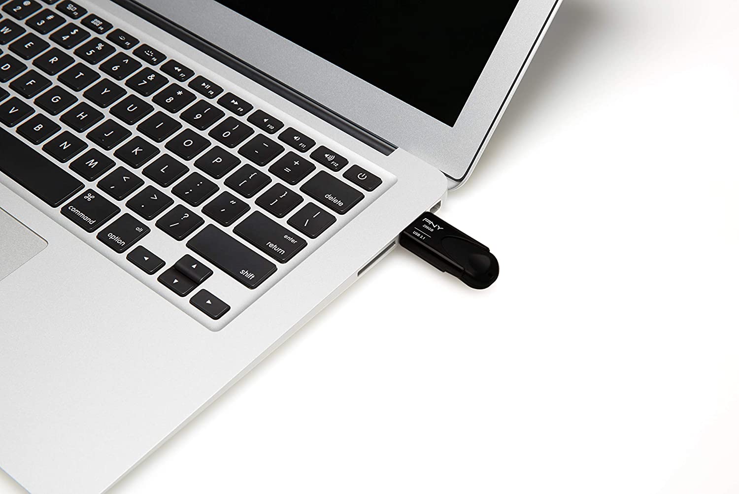 PNY Flash Drive Attache 4 USB 3.1 Stick 256GB Capless Slider Black FD256ATT431KK